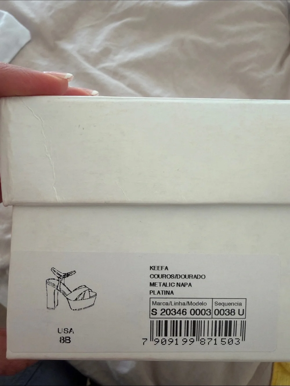 SCHUTZ Metallic Gold Strappy Block Heel Sandals brand new - Picture 5 of 6